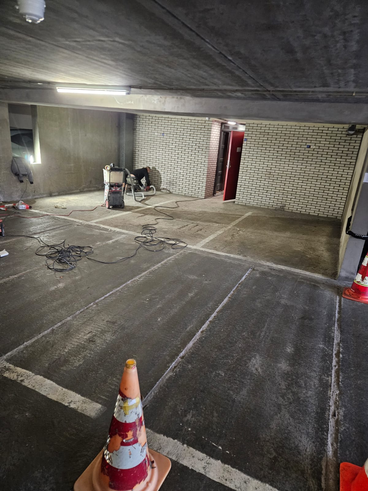 Parkeerplaats na